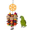 thumbnail image 2 of Flmtop Pet Chewing Wood Blocks Rattan Ball Play Toy Parrot Bird Climbing Cage Hangings Random Color, 2 of 6