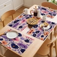thumbnail image 5 of Spring Floral Placemats Set of 6 Abstract Art Pink Purple Flowers Farmhouse Place Mats Indoor Wipeable Table Mats Washable Cloth Dining Table Placemats for Kitchen Holiday Party Home Decor 13x19 Inch, 5 of 9
