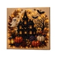 thumbnail image 2 of Halloween Pearl Art Kit, 3D Halloween Pearl Painting Kits for Adults, Halloween Diamond Art Kits indoor, Funny Fall Home Wall Decorations, Halloween Party DIY Gift (Castle Bat）, 2 of 6