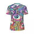 thumbnail image 4 of T Shirt For Men Colorful Dripping Eyes Male Eyeball Awesome Running Breathable Summer Fashion Tee Sh, 4 of 7