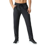 ASUDESIRE Mens Sweatpants Quick Drying Open Bottom Active Athletic Casual Pants Jogger Running Workout Gym Pants with Pockets