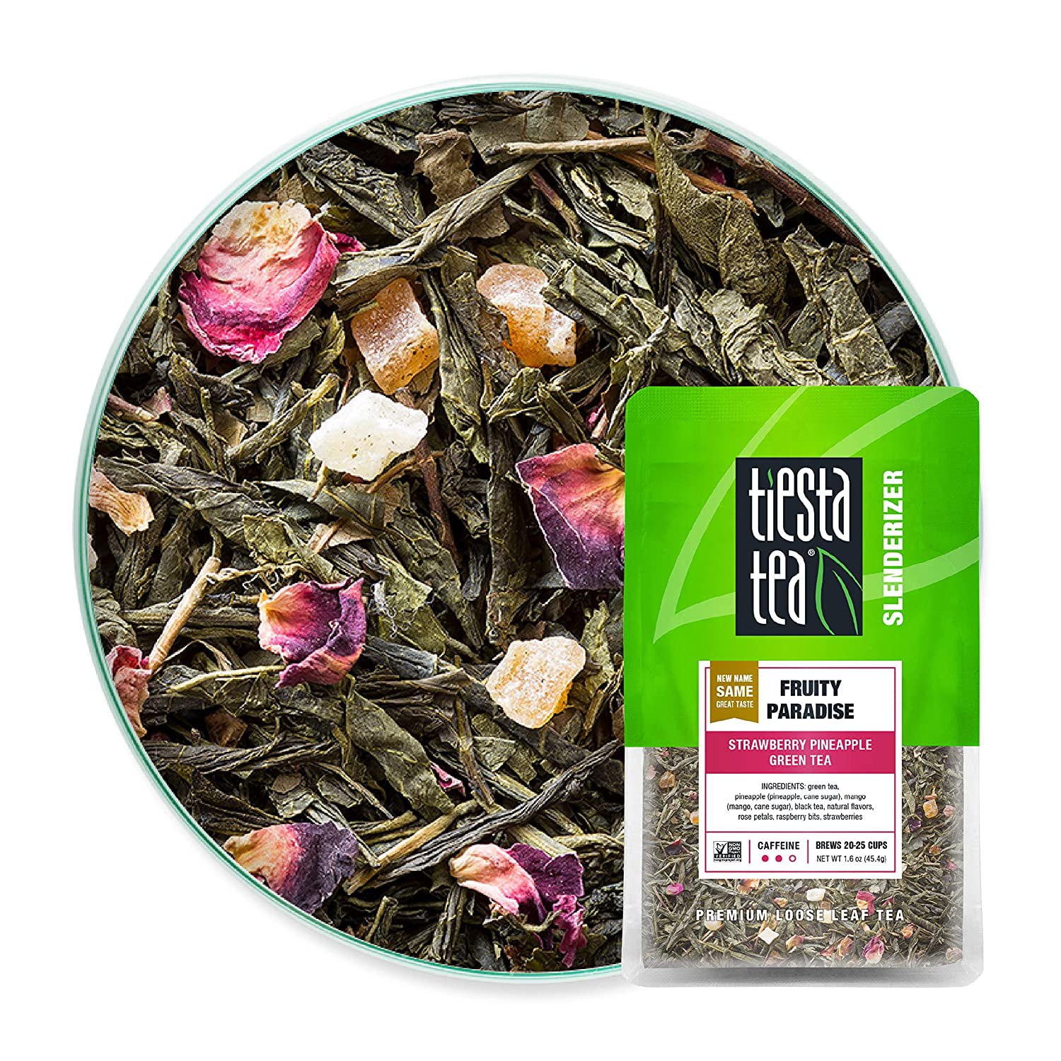 Tiesta Tea Fruity Paradise, Strawberry Pineapple Loose Leaf Green Tea