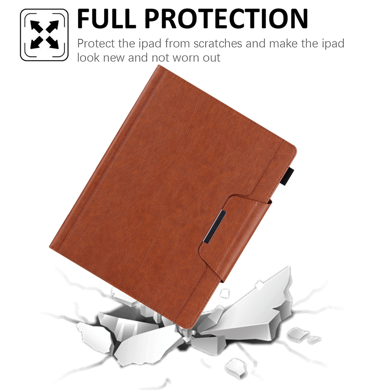 TECH CIRCLE for Apple iPad Pro 13-Inch M4 Case 2024, PU Leather Folio Case with Auto Sleep Wake & Stand Function, Built-in Pencil Loop & Card Slots & Pocket, Protective Durable Slim Cover, Blue