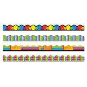 1 PK,TREND Terrific Trimmers Border Variety Set, 2.25" x 39", Collage, Assorted Colors/Designs, 48/Set (T92908)