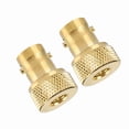thumbnail image 4 of 2 conectores adaptadores de conversión BNC hembra a SMA macho dorados, 4 of 14