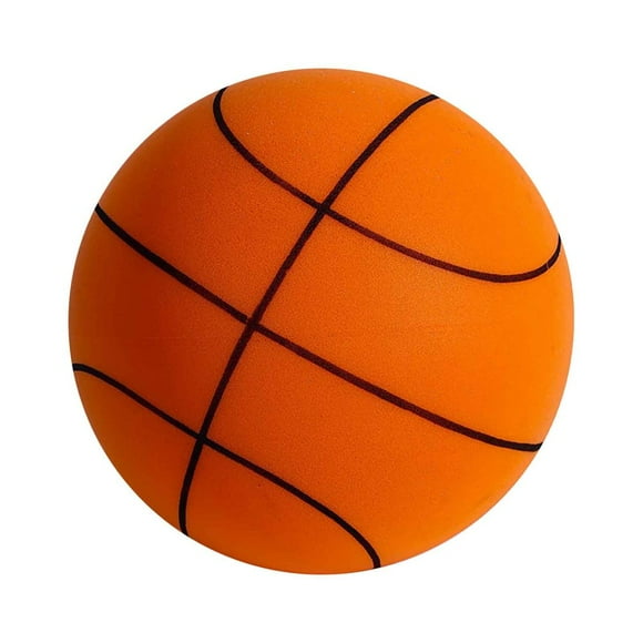 CHOK Silent Basketball - Silent Basketball Dribbling Indoor No Noise - Standard Hush Handle Foam Basketball - Orange/7 Inch