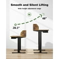 thumbnail image 2 of Homall 55" Height Adjustable Electric Standing Desk Sit-Stand Desk with Storage Shelf And Drawer Lifting Range 28~48" Office Computer Desk,Brown, 2 of 7