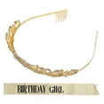 thumbnail image 2 of Bride Sash, Rhinestone Bride Sash Crown Set Gold Adjusting  For Party, 2 of 8
