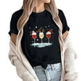 thumbnail image 4 of Camisas de Navidad Para Mujer Tops de Cuello Redondo Blusa Informal de Manga Corta Con Estampado de Moda Odeerbi  ODB195650, 4 of 9