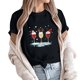 thumbnail image 4 of Camisas de Navidad Para Mujer Tops de Cuello Redondo Blusa Informal de Manga Corta Con Estampado de Moda Odeerbi  ODB195648, 4 of 9