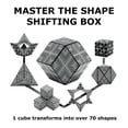 thumbnail image 3 of Caja de cambios con forma de Shashibo de Fidget Cube con 36 imanes, color negro, 3 of 6