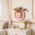 thumbnail image 6 of Ceramic Cowboy Hat Hanging Vase 1pc, Pink Hanging Wall Planter for Artificial Flowers, Rustic Farmhouse Home Decor for Bathroom Living Room, Office, and Home Decor, 6 of 7