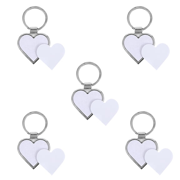 Raindrops Keychain Silver 5Pcs 1.6x2.8in