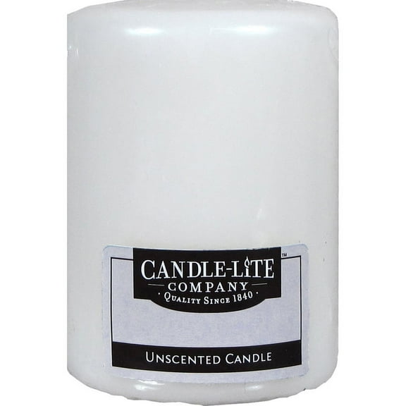 Candle-Lite White No Scent Pillar Candle