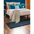 thumbnail image 4 of Unique Loom Everyday Shag Collection Area Rug - Solid (2' 6" x 19' 8" Runner Navy Blue), 4 of 6