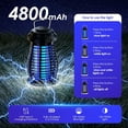 thumbnail image 6 of Bug Zapper Outdoor & Indoor,Cordless Portable Mosquito Zapper with Rechargeable 4800mAh Battery & Camping Light,Mosquito Repellent Outdoor Patio,Electric Fly Trap for Patio, 6 of 7