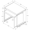 thumbnail image 2 of Monarch Specialties Nesting Table, Set Of 2, Side, End, Accent, Living Room, Bedroom, Brown Laminate, 2 of 5