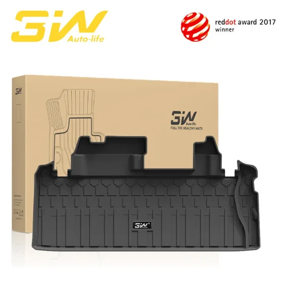 3W Cargo Liner for Toyota sienna 2021-2024 TPE All-Weather Custom Fit  Trunk Mat For Sienna 7/8 seat Black Car Mats