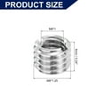 thumbnail image 2 of Uxcell Thread Adapters Sleeve Reducing Nut, 10 Pcs M8x1.25 Male to M6x1 Female Stainless Steel Nut Screw Reducer Conversion Fasteners, Threaded Insert Repair Sleeve Reducer Nut, Silver, 2 of 6