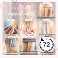 thumbnail image 4 of Extensiones de cabello humano Carleaty Burgundy con cinta adhesiva, 35 cm, 4 of 8