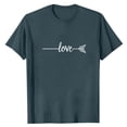 thumbnail image 3 of FRSASU Men’s Short Sleeve Shirts Crew Neck T-Shirt Love Print Casual Crew Neck Solid Basic Tops Dark Blue, 3 of 4