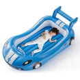 thumbnail image 1 of Cama inflable para niños QPAU para niños pequeños con laterales y bomba manual azul, 1 of 7
