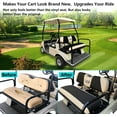 thumbnail image 6 of 10L0L Golf Cart Seat Cover Fits EZGO Yamaha Club Car Precedent DS Rear Seat Golf Cart Accessories- Black Beige (XS), 6 of 7