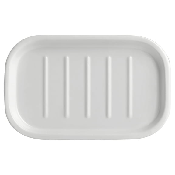 Mainstays Basic Rectangular Ceramic Soap Dish White