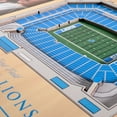 thumbnail image 3 of Brown Detroit Lions 3D StadiumViews Picture Frame, 3 of 5