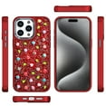 thumbnail image 4 of For Samsung Galaxy S25 /S24 Floral Design Embedded Glass Diamond Fancy Fashion Glitter Bling Sparkly Hybrid Rugged TPU Bumper Cover, XPM Phone Case [Red], 4 of 9