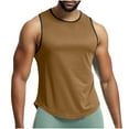 thumbnail image 1 of Timegard Haut d'Entraînement pour Hommes Col Rond Sans Manches Respirant Haut de Muscle Couleur Unie Tee Décontracté Été, 1 of 8