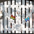 thumbnail image 2 of Escultura artística Wosthever mariposas grandes de metal decoración de jardín azul, 2 of 6
