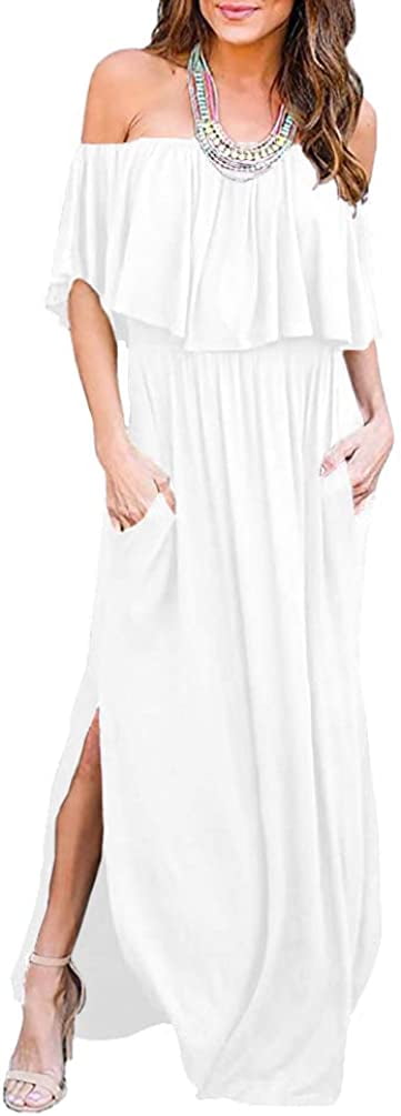 white off the shoulder dresses for women