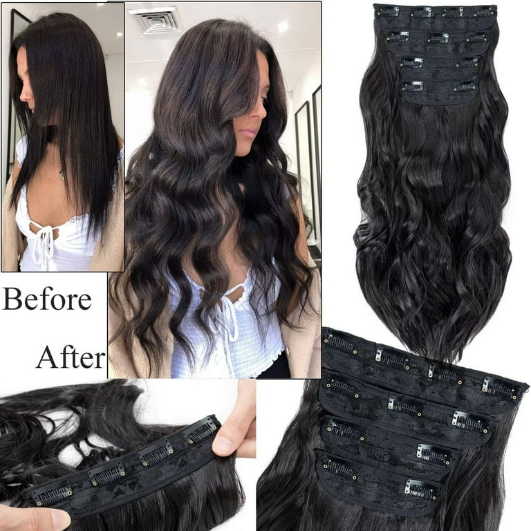 22 Inch Clip In Hair Extensions Before And After
