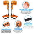 thumbnail image 3 of Tree Climbing Gear，Tree Climbing Spikes, Tree Climbing Gear with Adjustable Climbing Straps and Steel Core Flip Line, Rock Climbing Kit with Triple Lock Lanyard Adjuster, 3 of 7