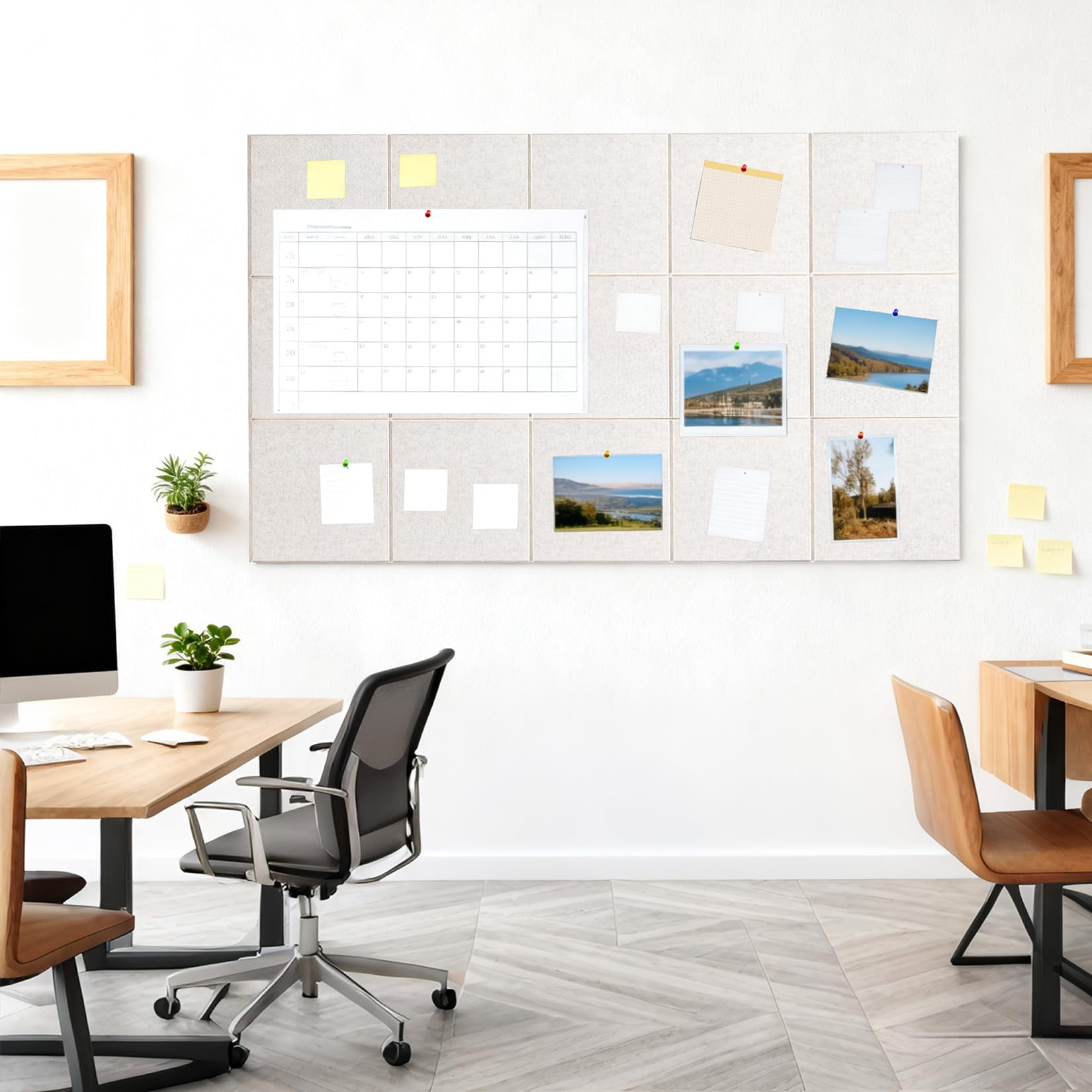 Vision & Memo Board – Light Beige, 30x30x0.9cm