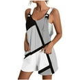 thumbnail image 2 of Aueoeo Short Jumpsuits for Women Summer Casual Sleeveless Romper Loose Strap Shorts Overalls Jumpsuit with Pockets 2024 Clothes On Clearance, 2 of 5