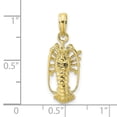 thumbnail image 2 of 10k Gold Florida Lobster With Out Claws Charm 25x9.3mm Wide Pendant Necklace for Women - 1.6 Grams, 2 of 2