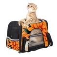 thumbnail image 6 of Tangerine Fabric Pet Bag with 900D Oxford Cloth Base and Nylon Webbing - Large Size 17x10x11.8 in - Ideal for Travel and Outdoor Activities, 6 of 7