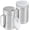 Silver, variant on Dompilc Metal Salt Pepper Dredge Shakers - with Handle - Seasonings Spice Shakers with Holes and Lids - 2PC