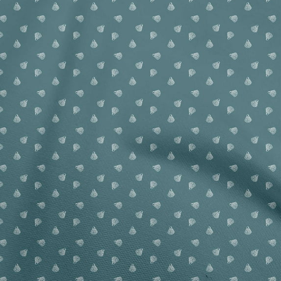 oneOone Cotton Poplin Twill Dark Teal Blue Fabric Retro Shuttlecock Diy Clothing Quilting Fabric Print Fabric By Yard 56 Inch Wide