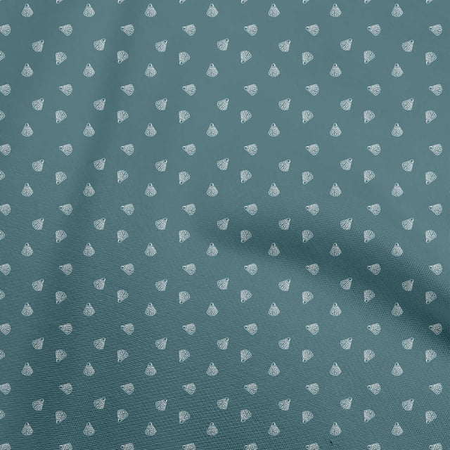 oneOone Tissu Polyester Spandex Bleu Sarcelle Foncé Matériau de Robe Rétro Tissu Imprimé au Mètre 56 Pouces de Large