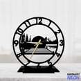 thumbnail image 3 of Handmadetneonsign Dock On Lake Tabletop Metal Clock, Sunset Desktop Clock, Sunrise Scenic Clock Home Decor 76674, 3 of 4