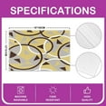 thumbnail image 4 of Geometric Placemats Set of 4 Geometry Placemats for Dining Table Indoor Outdoor Kitchen 12"x18" Circle Triangle Table Mats Placemat Kitchen Dining Table Yellow Grey Modern Art, 4 of 4