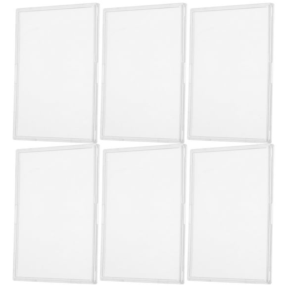 FONDOTIN 10Set Card Protector Sleeves Hard Plastic Stain Resistant for Travel 9.5x6.7x0.6in