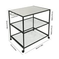 thumbnail image 2 of 3 Tier Movable Dining Cart Outdoor BBQ Food Prep Table Kitchen Serving Table Stainless 31.49*24.02*33.46in, 2 of 20