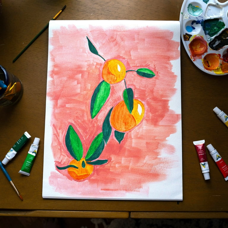 Painted on Fredrix watercolor canvas. : r/Gouache