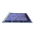 thumbnail image 2 of Ahgly Company Machine Washable Indoor Square Oriental Blue Traditional Area Rugs, 4' Square, 2 of 4