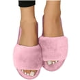 thumbnail image 6 of Gealkoca Fuzzy House Slippers for Women Soft & Comfortable Womens Slippers with Open Toe Solid Color Casual Slip on Footwear for Indoor & Outdoor, 6 of 8
