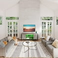 thumbnail image 3 of Bestier Farmhouse TV Stand with LED Lights for TVs up to 65",Light Grey, 3 of 8